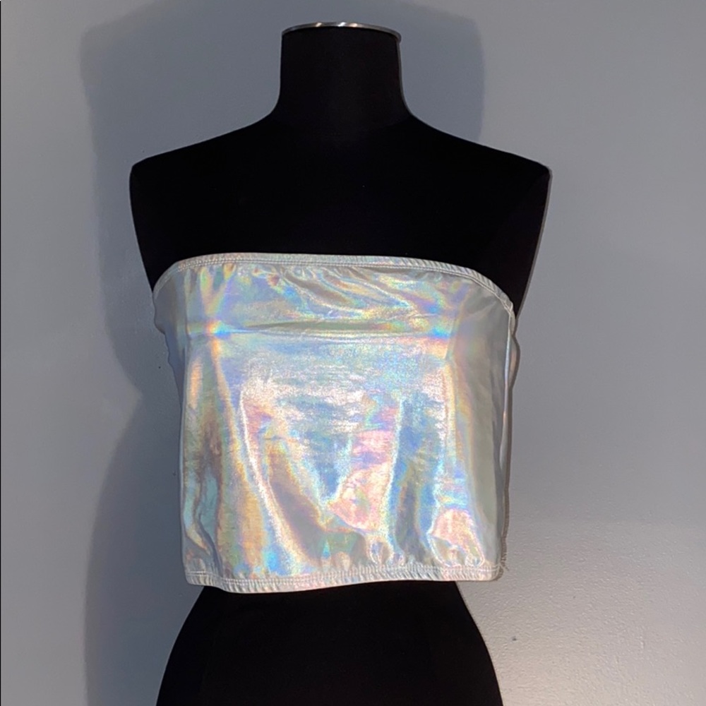 Wild Fable Metallic Bandeau Crop Top